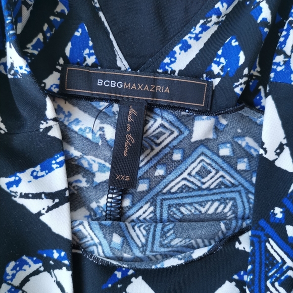 BcbgMaxAzria cobalt pattern fitted jersey dress - Picture 2 of 7